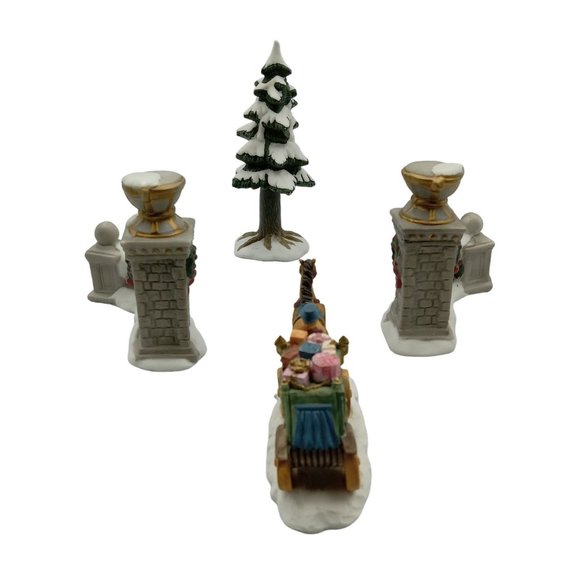 Christmas Village Accessories Hand Painted Porcelain Village Replacement Pieces - Picture 3 of 7